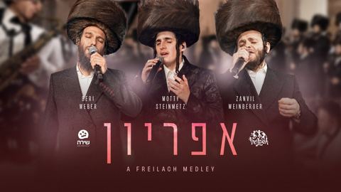 עטיפת האלבום של זאנוויל ויינברגר, מוטי שטיינמץ, בערי וועבער - אפריון