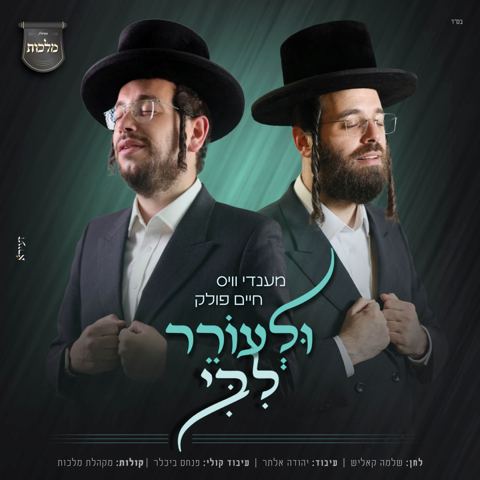 עטיפת האלבום של מענדי ווייס & חיים פולק - ולעורר ליבי